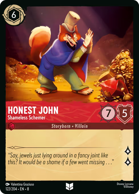 Honest John - Shameless Schemer Disney Lorcana card