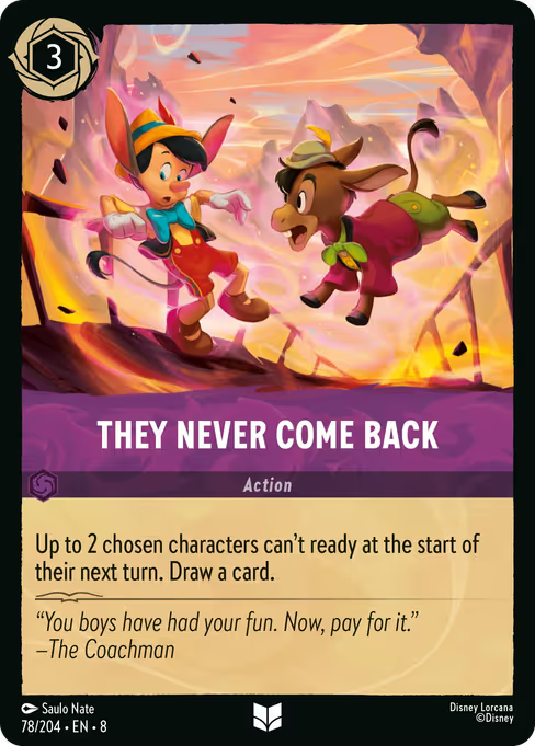 They Never Come Back Disney Lorcana card