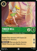Tinker Bell - Most Helpful Disney Lorcana card