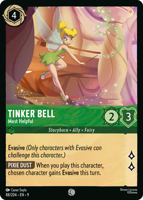 Tinker Bell - Most Helpful Disney Lorcana card