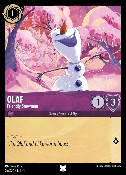 Olaf - Friendly Snowman Disney Lorcana card