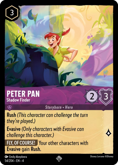 Peter Pan - Shadow Finder Disney Lorcana card