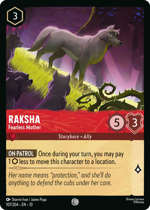 Raksha - Fearless Mother Disney Lorcana card
