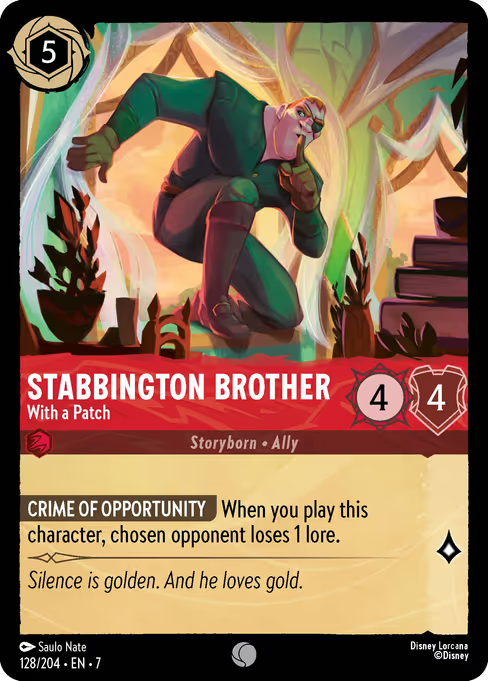 Stabbington Brother - With a Patch Disney Lorcana card