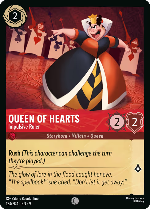 Queen of Hearts - Impulsive Ruler Disney Lorcana card