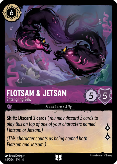 Flotsam & Jetsam - Entangling Eels Disney Lorcana card