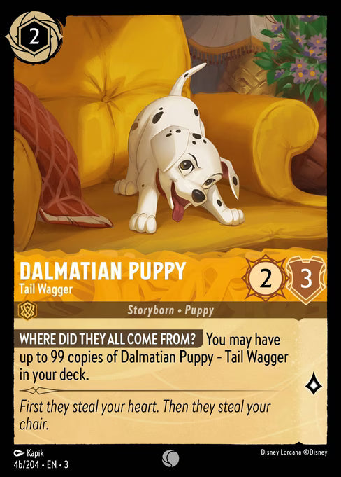 Dalmatian Puppy - Tail Wagger Disney Lorcana card