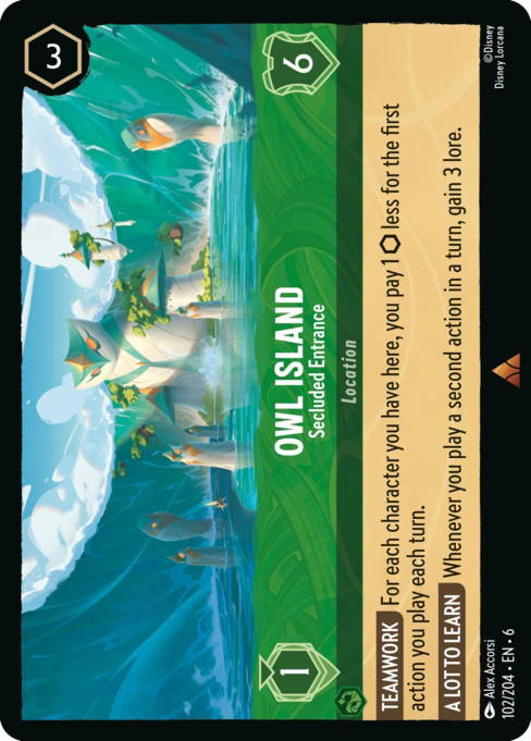 Owl Island - Secluded Entrance Disney Lorcana card