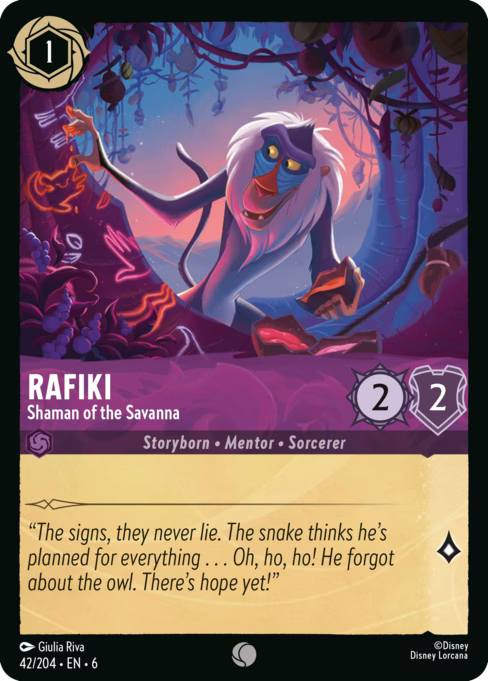 Rafiki - Shaman of the Savanna Disney Lorcana card