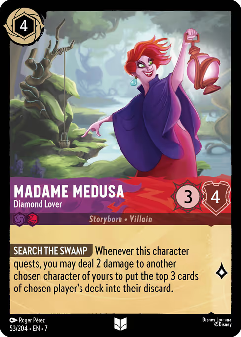 Madame Medusa - Diamond Lover Disney Lorcana card