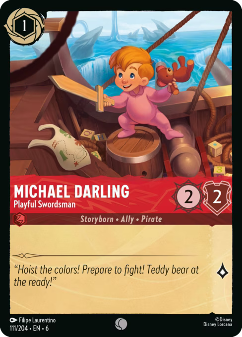 Michael Darling - Playful Swordsman Disney Lorcana card