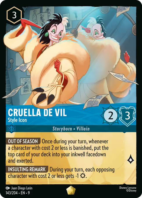 Cruella De Vil - Style Icon Disney Lorcana card