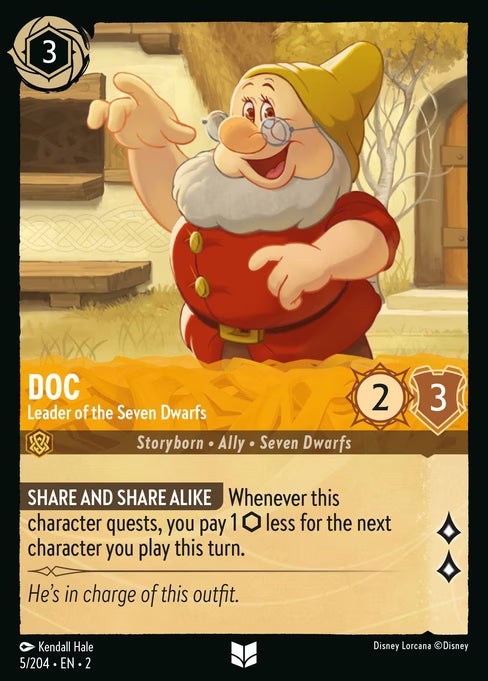 Doc - Leader of the Seven Dwarfs Disney Lorcana card