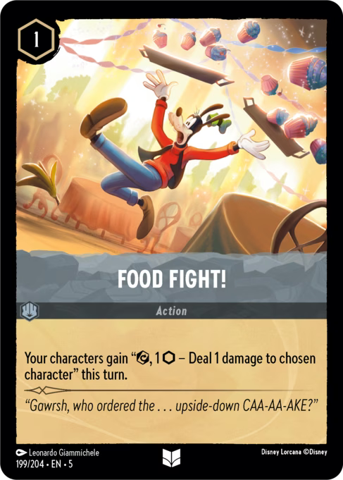 Food Fight! Disney Lorcana card