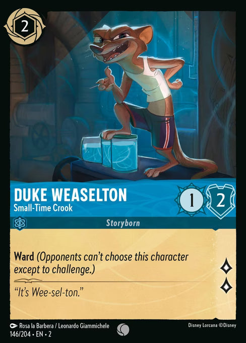 Duke Weaselton - Small-Time Crook Disney Lorcana card