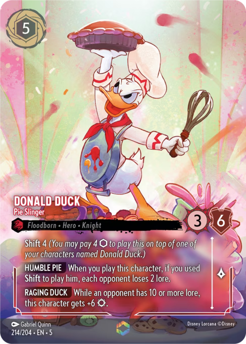 Donald Duck - Pie Slinger Disney Lorcana card