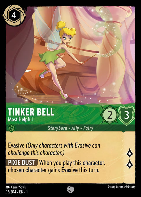 Tinker Bell - Most Helpful Disney Lorcana card