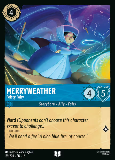 Merryweather - Feisty Fairy Disney Lorcana card