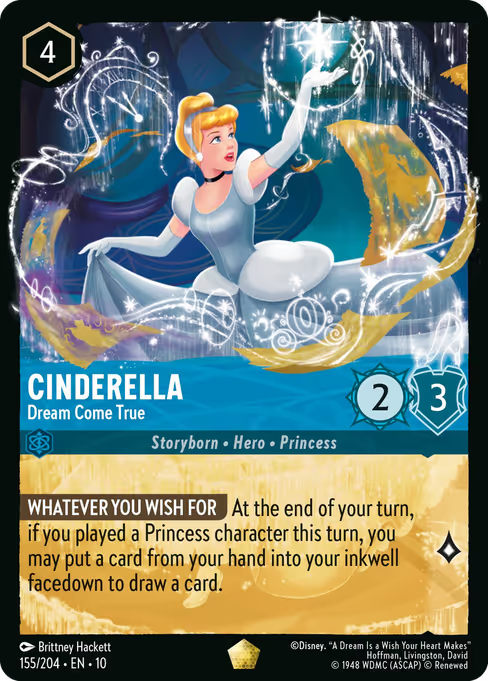 Cinderella - Dream Come True Disney Lorcana card