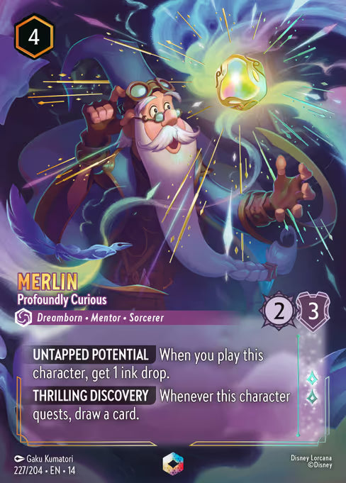 Merlin - Profoundly Curious Disney Lorcana card