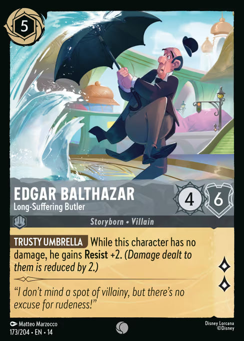 Edgar Balthazar - Long-Suffering Butler Disney Lorcana card