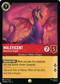 Maleficent - Monstrous Dragon Disney Lorcana card