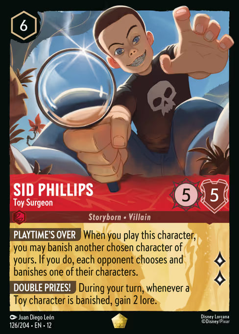 Sid Phillips - Toy Surgeon Disney Lorcana card
