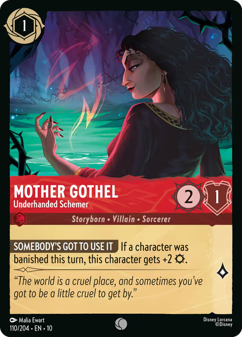 Mother Gothel - Underhanded Schemer Disney Lorcana card