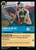 Cruella De Vil - Fashionable Cruiser Disney Lorcana card