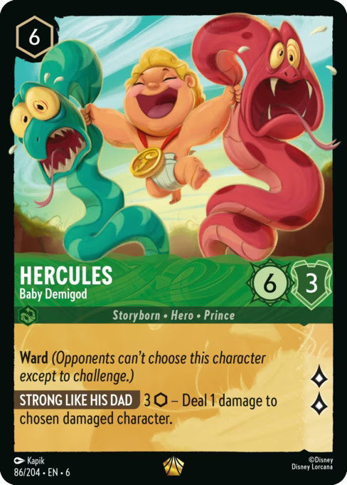 Hercules - Baby Demigod Disney Lorcana card