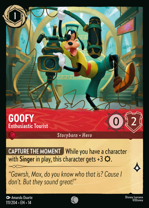 Goofy - Enthusiastic Tourist Disney Lorcana card