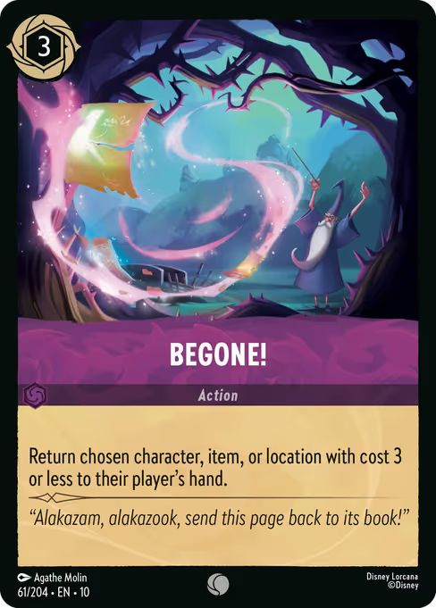 Begone! Disney Lorcana card