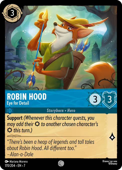 Robin Hood - Eye for Detail Disney Lorcana card