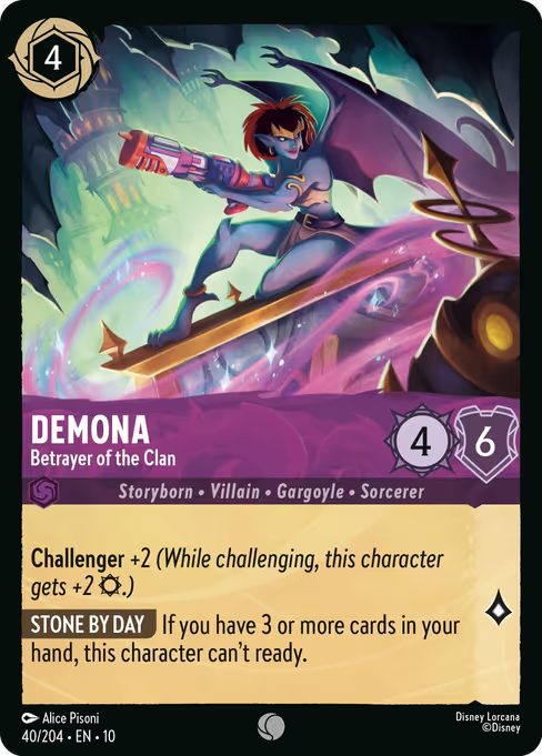 Demona - Betrayer of the Clan Disney Lorcana card