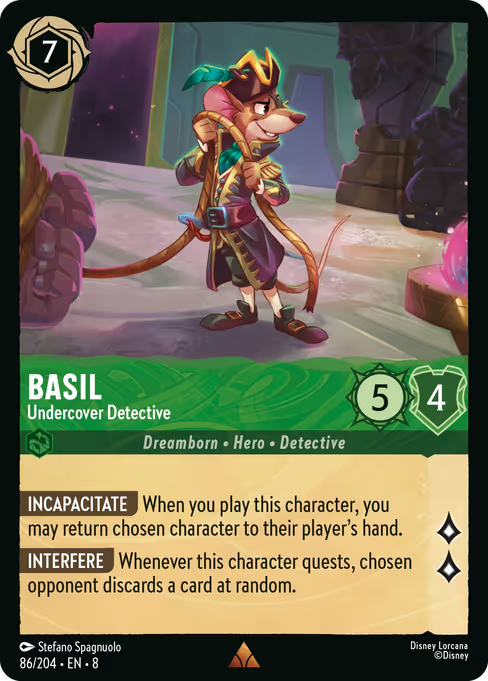 Basil - Undercover Detective Disney Lorcana card