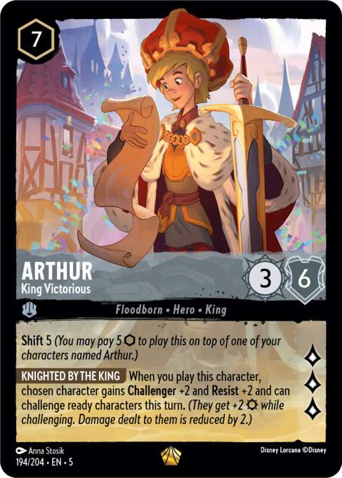 Arthur - King Victorious Disney Lorcana card