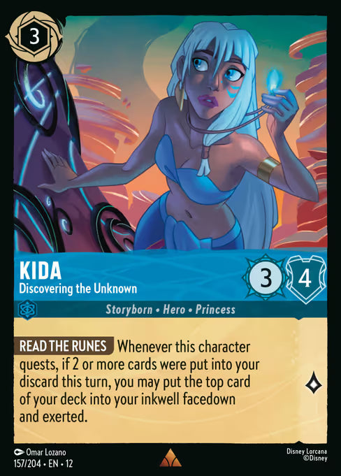 Kida - Discovering the Unknown Disney Lorcana card
