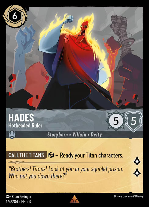 Hades - Hotheaded Ruler Disney Lorcana card