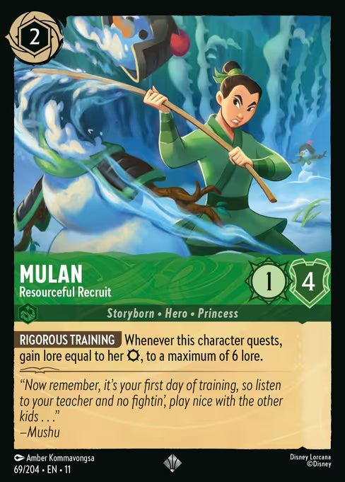 Mulan - Resourceful Recruit Disney Lorcana card