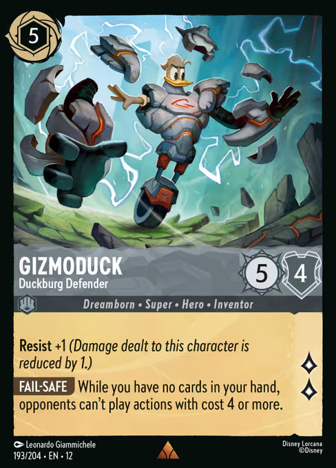 Gizmoduck - Duckburg Defender Disney Lorcana card
