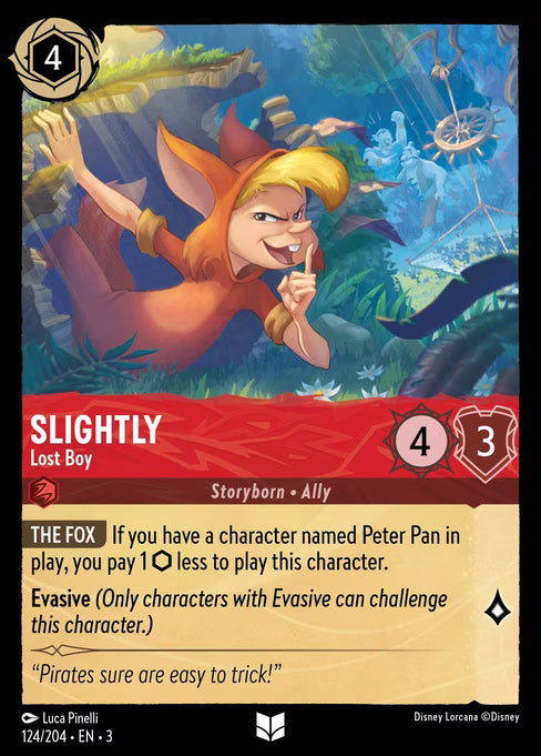 Slightly - Lost Boy Disney Lorcana card