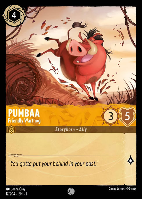 Pumbaa - Friendly Warthog Disney Lorcana card