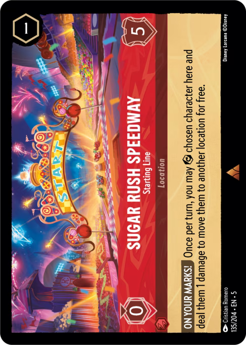 Sugar Rush Speedway - Starting Line Disney Lorcana card