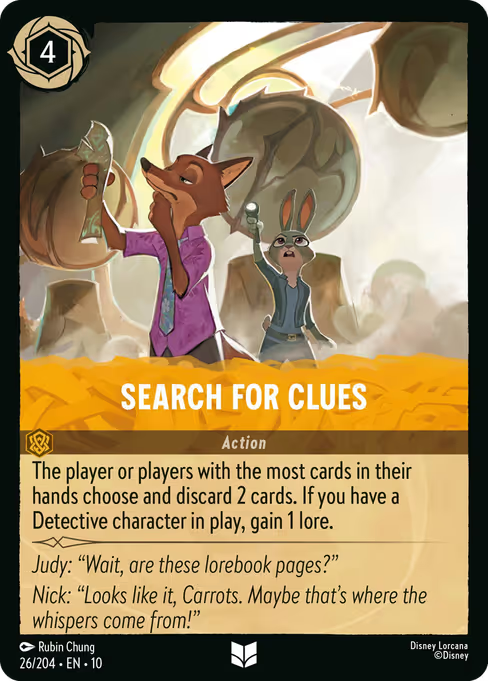 Search for Clues Disney Lorcana card