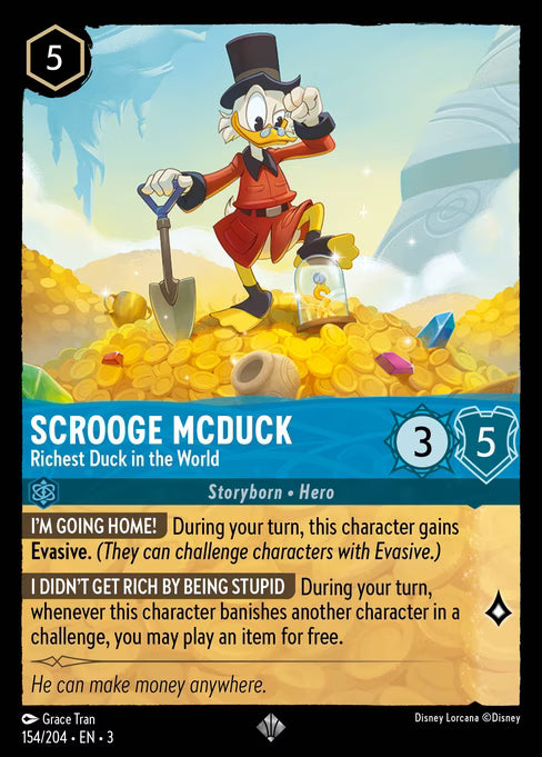 Scrooge McDuck - Richest Duck in the World Disney Lorcana card