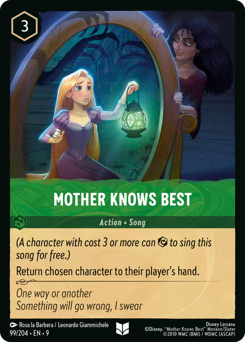 Mother Knows Best Disney Lorcana card