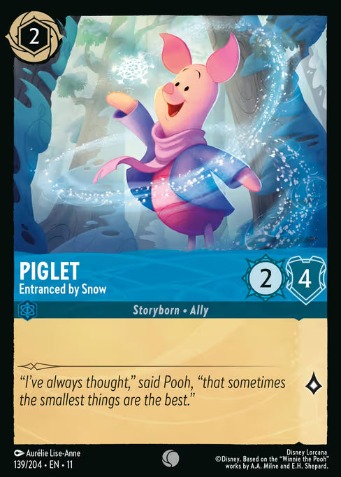Piglet - Entranced by Snow Disney Lorcana card