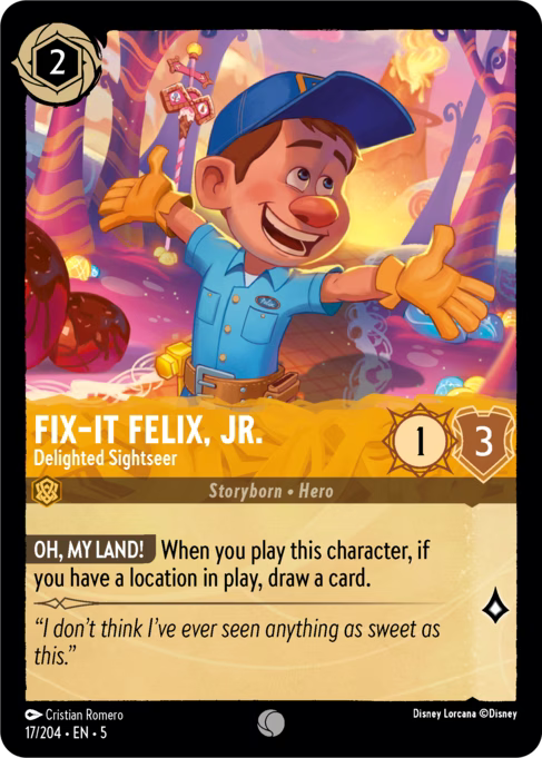Fix-It Felix, Jr. - Delighted Sightseer Disney Lorcana card