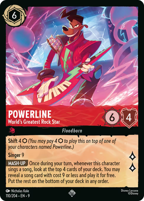 Powerline - World's Greatest Rock Star Disney Lorcana card