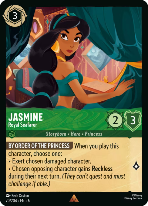 Jasmine - Royal Seafarer Disney Lorcana card
